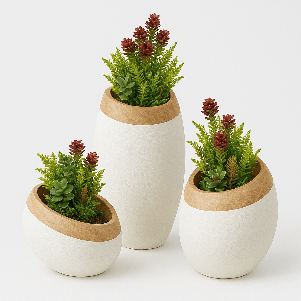 Ensemble Terracotta Végétale